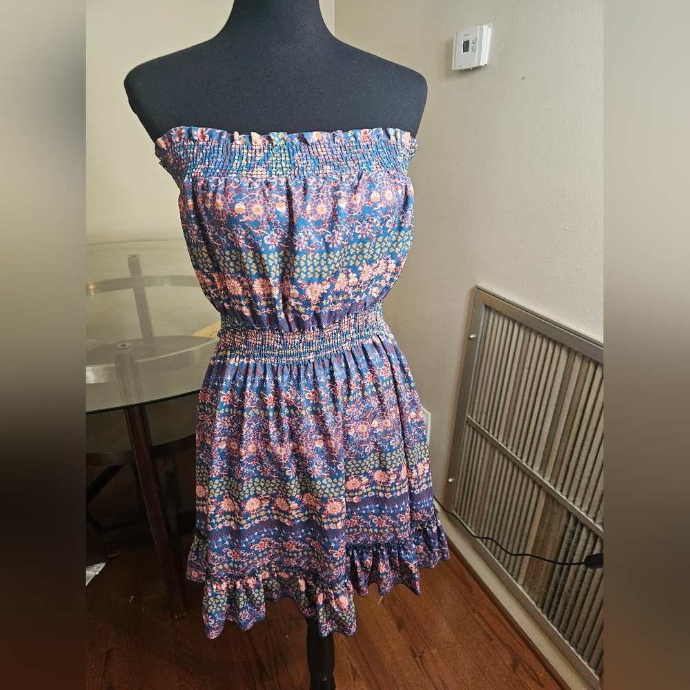 Purple floral dress